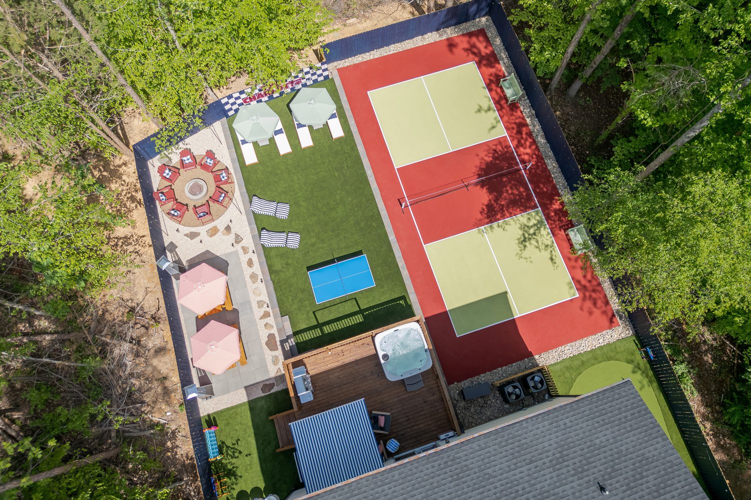 Pickleball court at The Charlotte Social